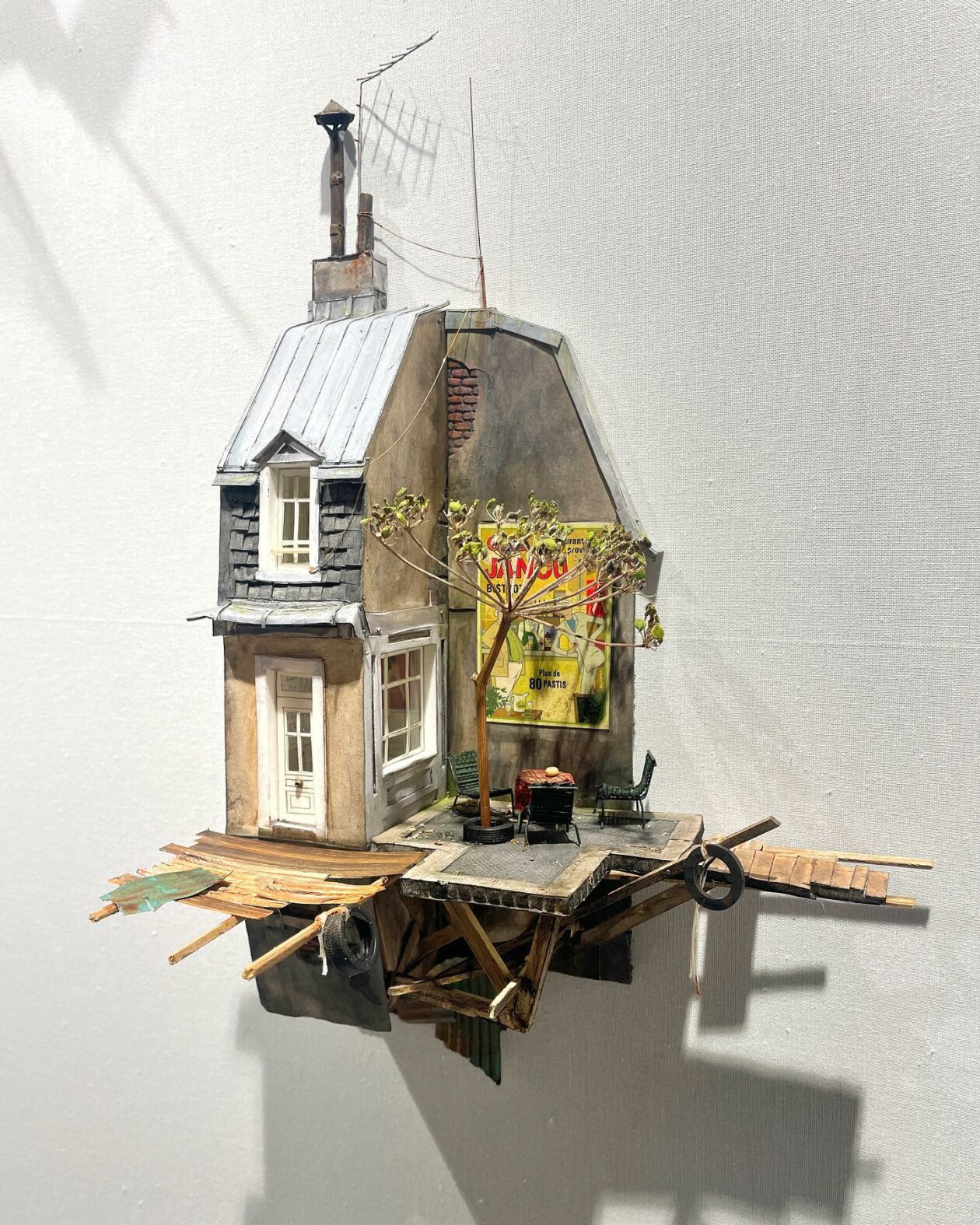 Miniature Ramshackle Cabins By David Mansot (5)