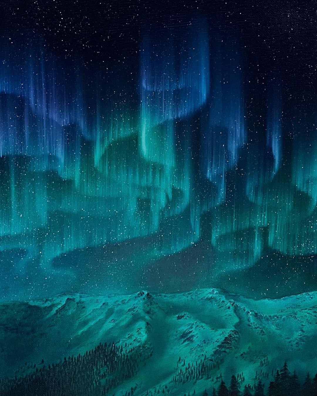 Northern Lights, Aurora Paintings By Rivka Wilkins (4)