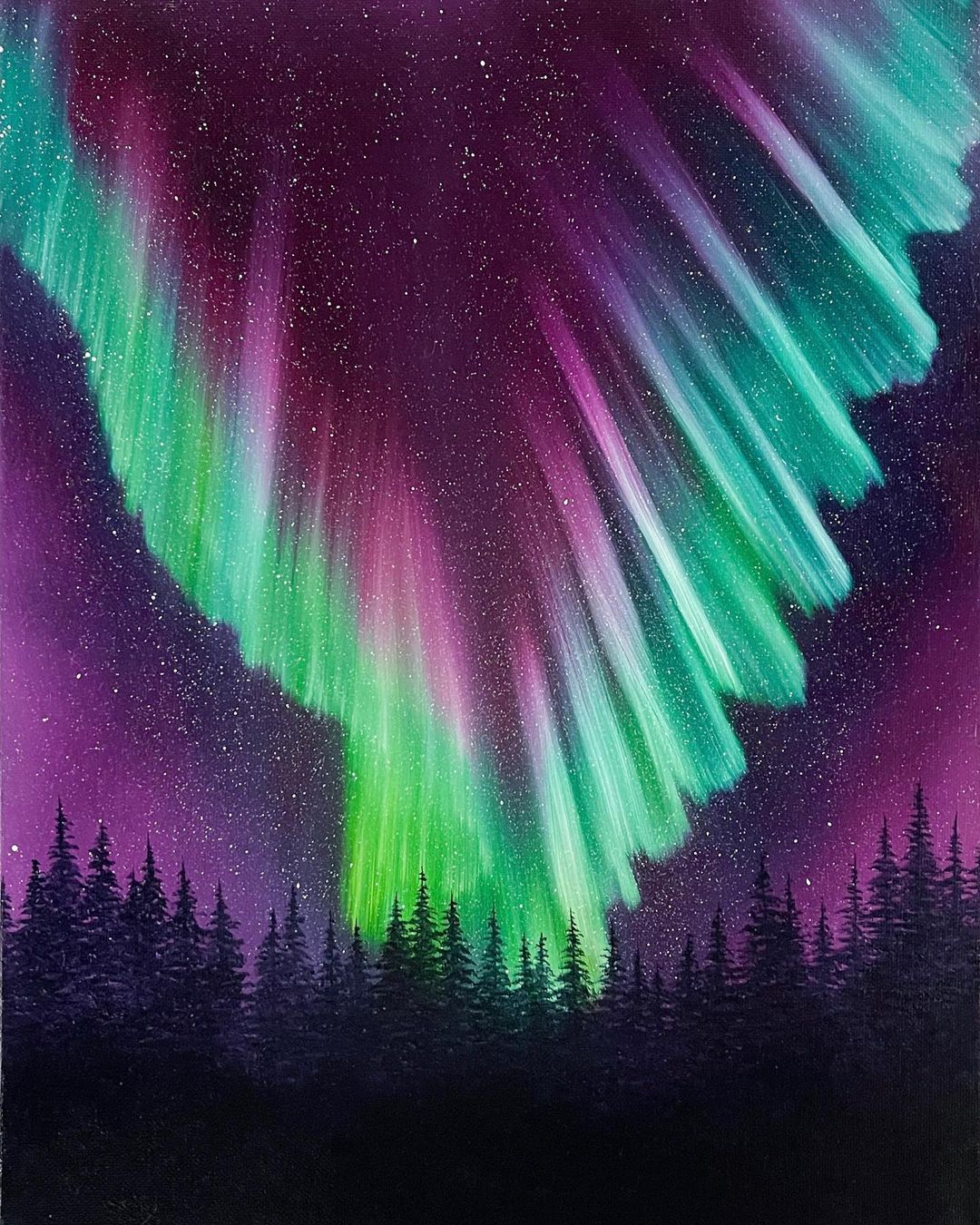 Northern Lights, Aurora Paintings By Rivka Wilkins (5)