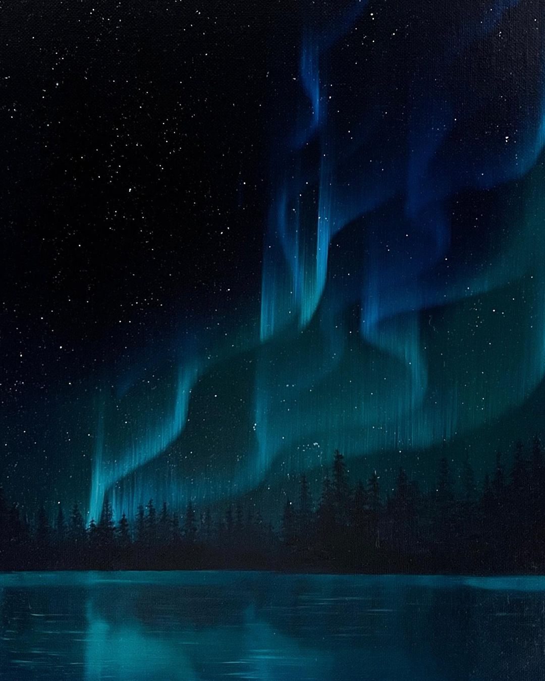 Northern Lights, Aurora Paintings By Rivka Wilkins (8)