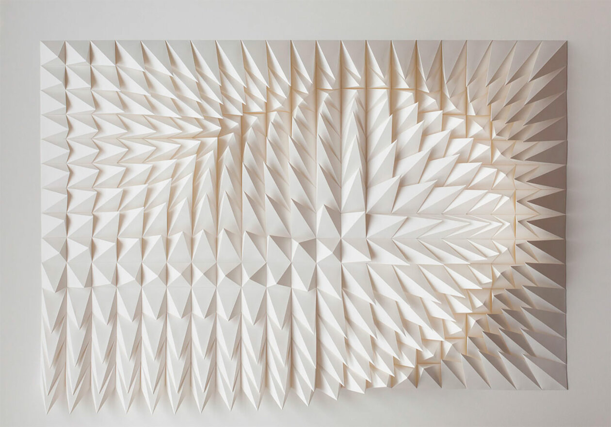 Origami Inspired Geometric Paper Sculptures By Anna Kruhelska (6)