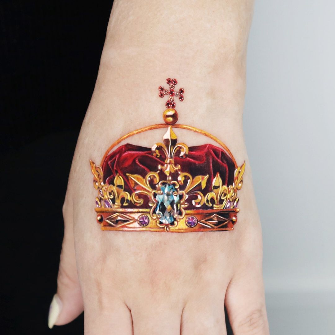 Whimsically realistic metallic tattoos by Jooa
