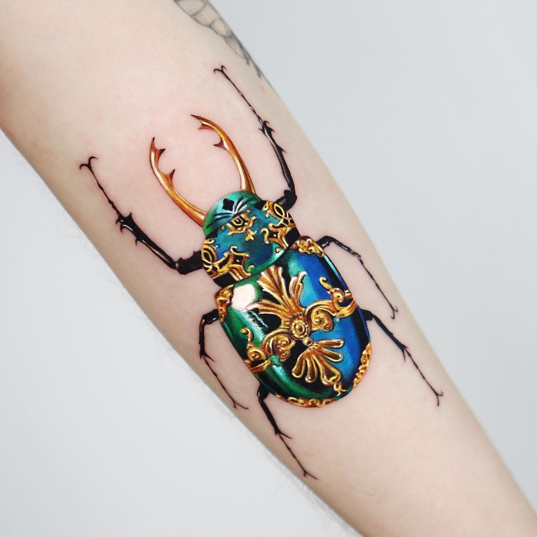 Whimsically Realistic Metallic Tattoos By Jooa (26)