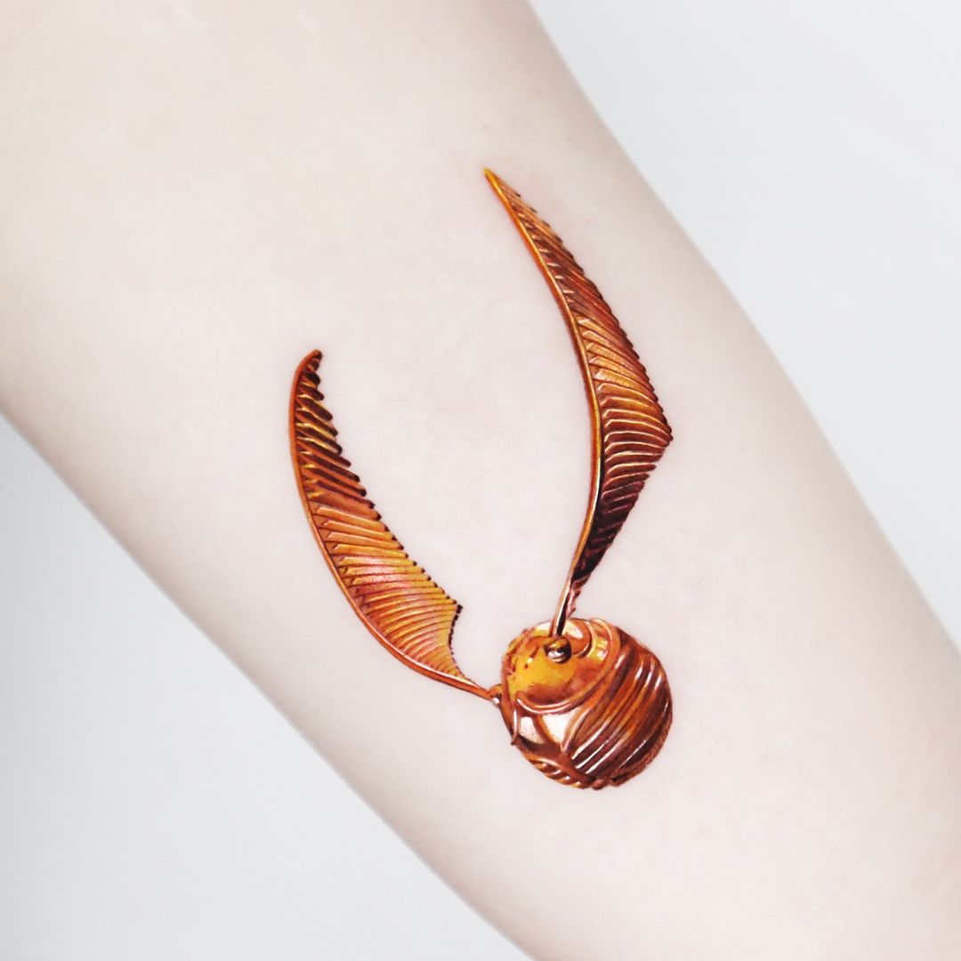 Whimsically Realistic Metallic Tattoos By Jooa (9)