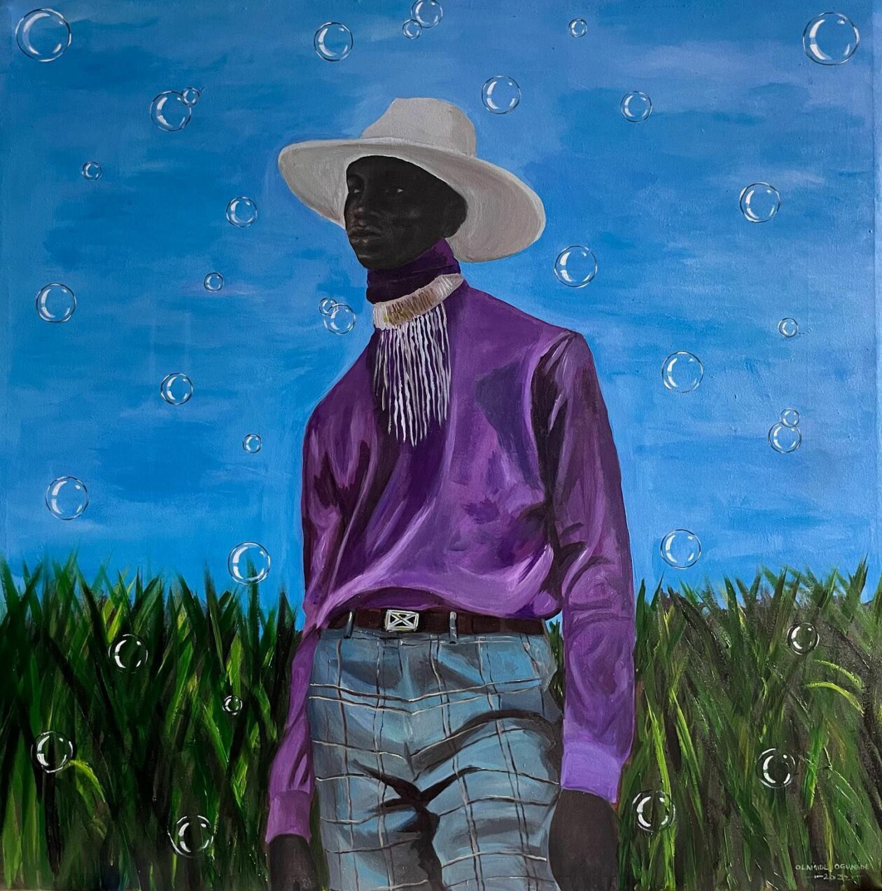 African Society, Figurative Paintings By Olamide Ogunade (15)