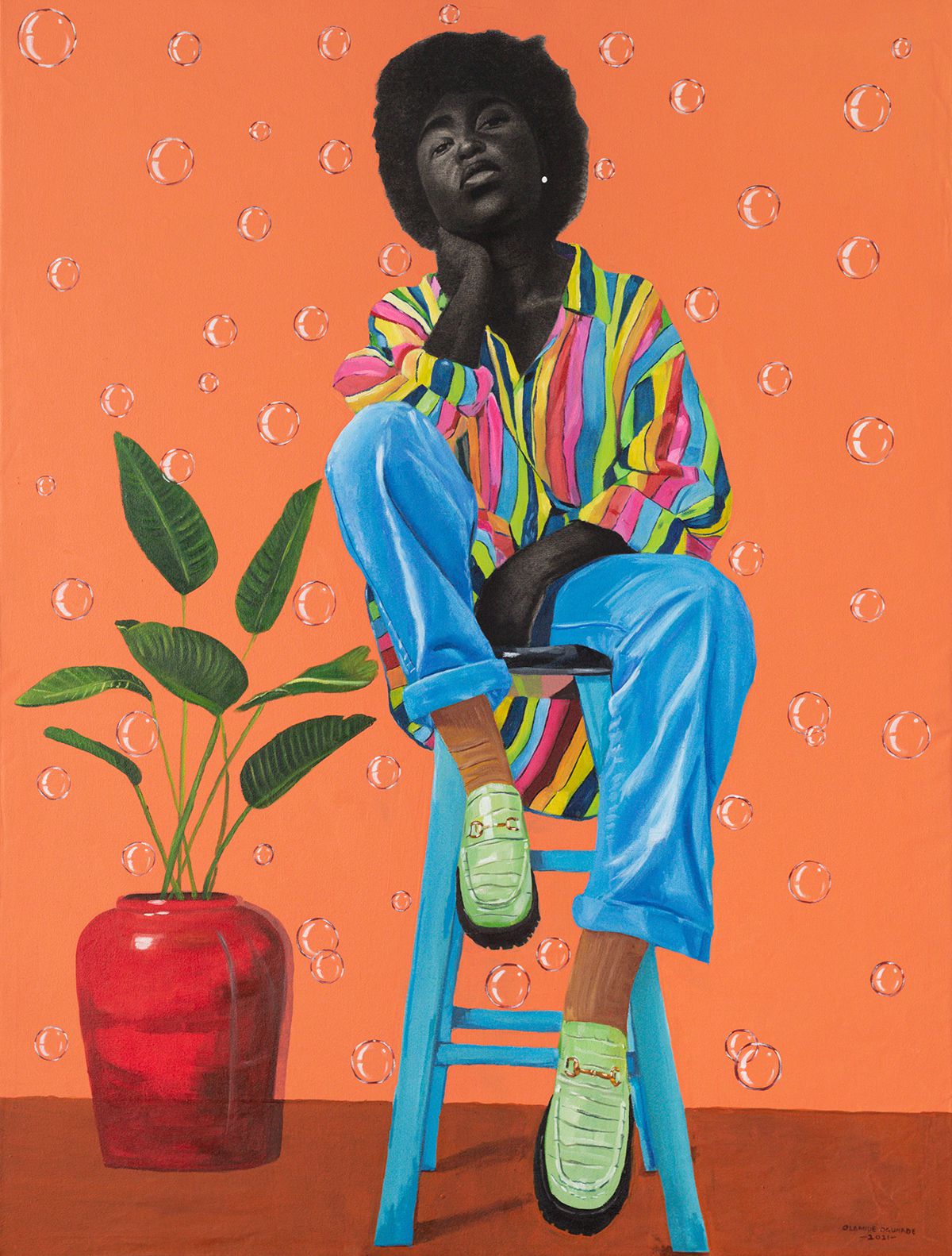 African Society, Figurative Paintings By Olamide Ogunade (1)