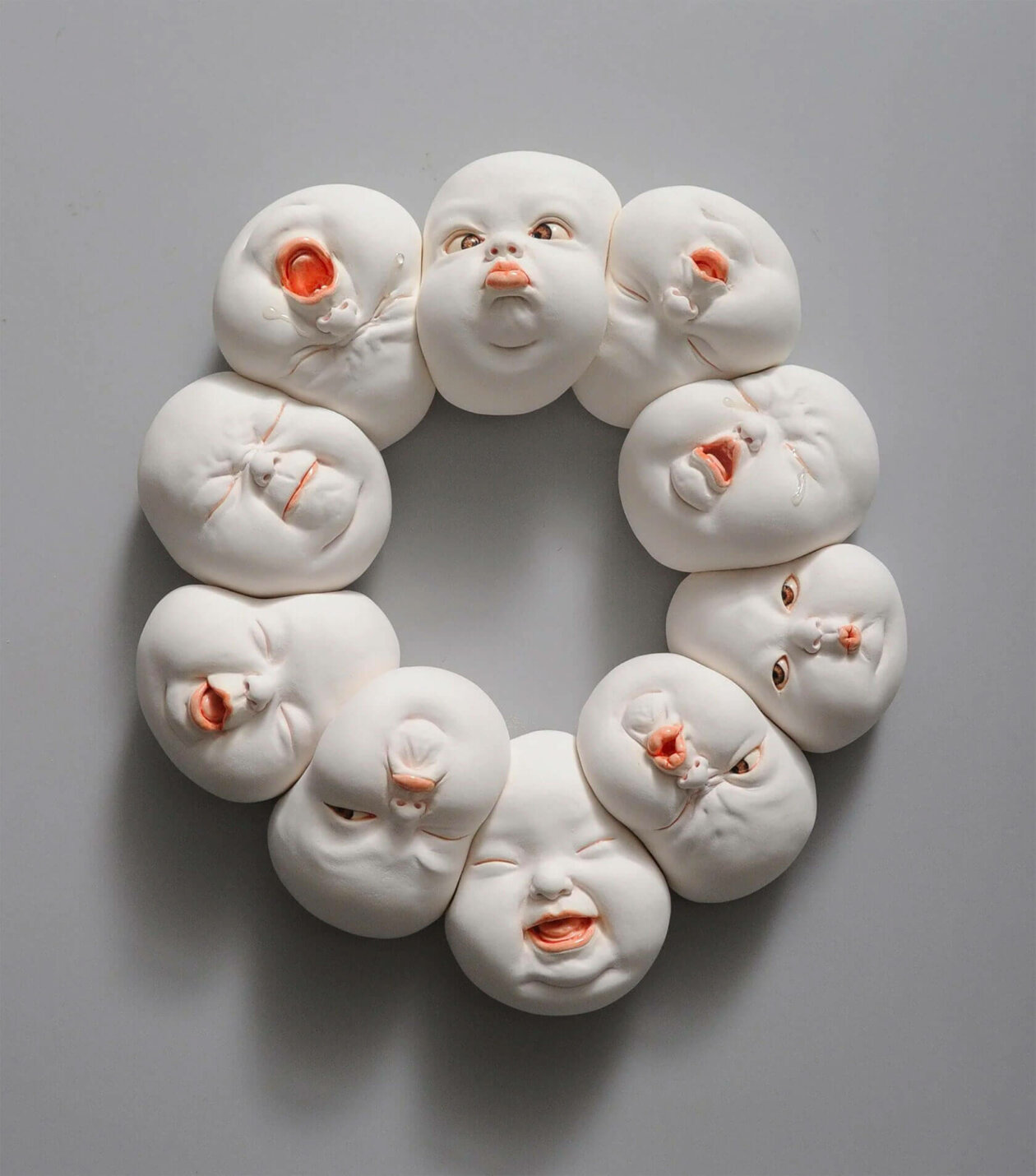 Distorted Baby Faces, Surreal Ceramic Sculptures By Johnson Tsang (20)