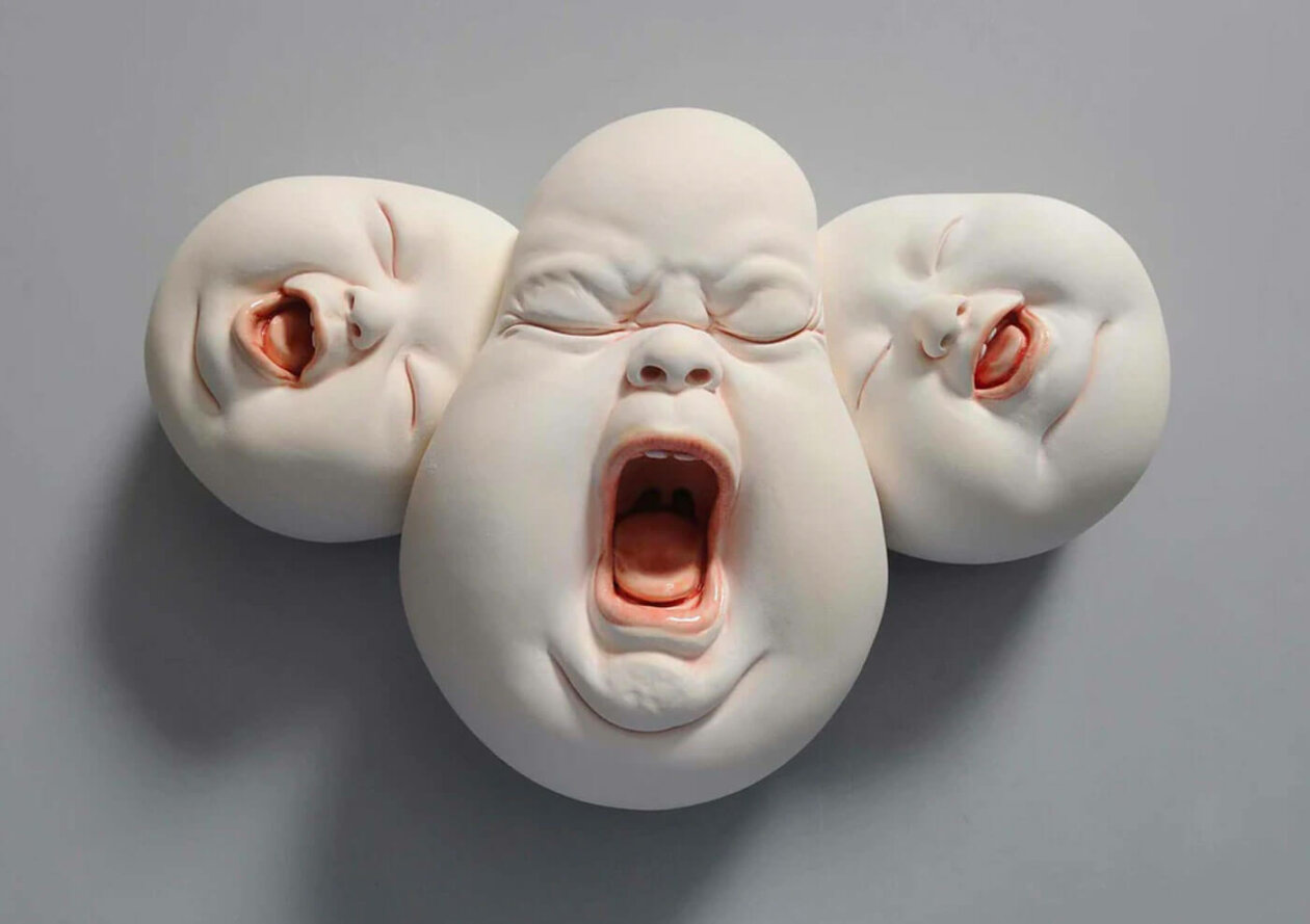 Distorted Baby Faces, Surreal Ceramic Sculptures By Johnson Tsang (30)