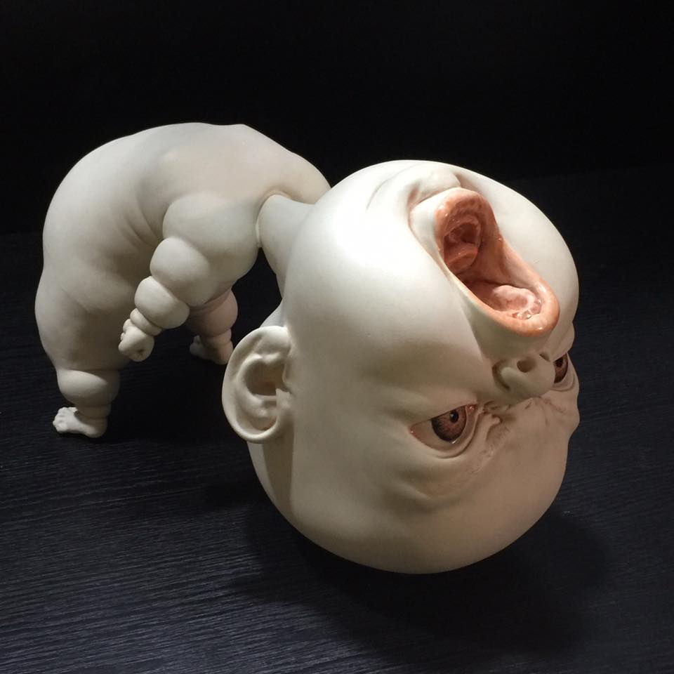 Distorted Baby Faces, Surreal Ceramic Sculptures By Johnson Tsang (9)