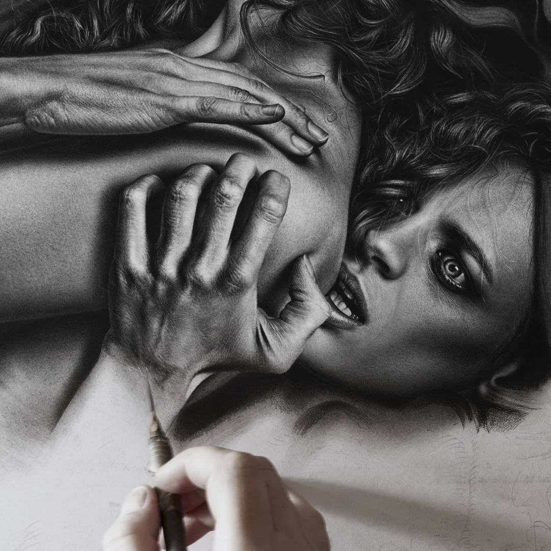 Hyper Realistic Pencil And Charcoal Portraits By Emanuele Dascanio 16