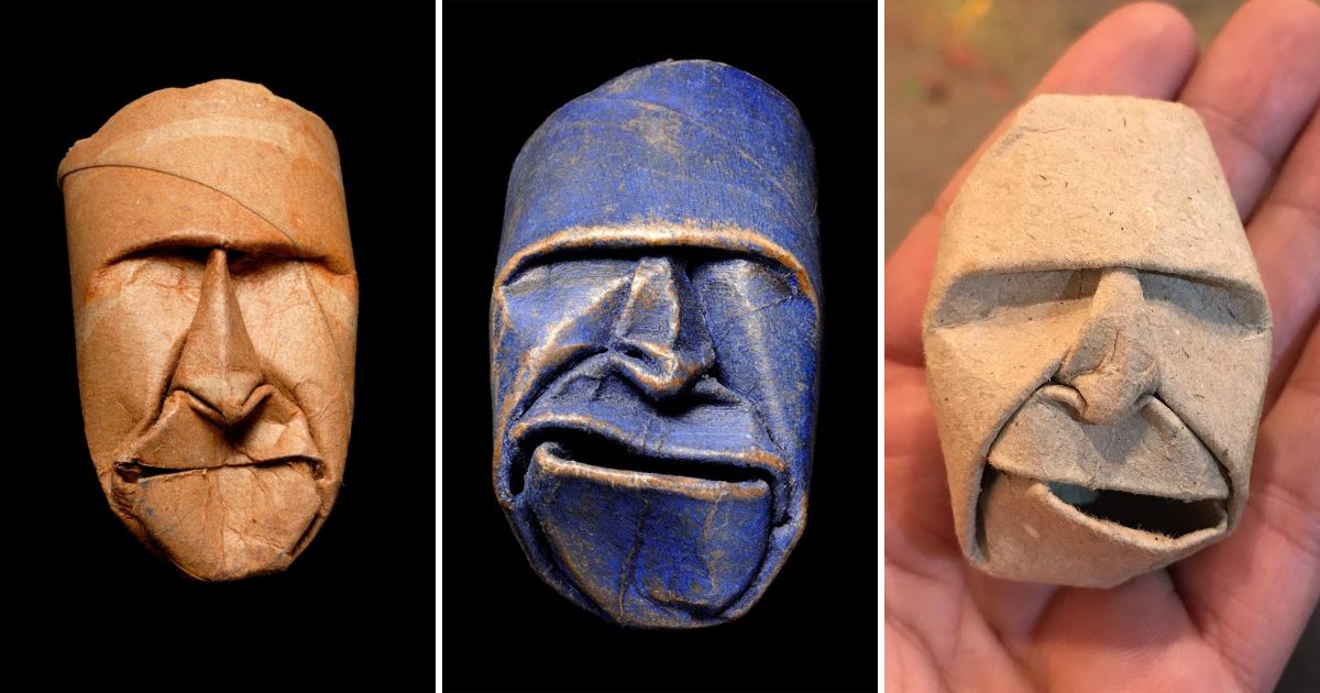 Artist Transforms Face Masks and Toilet Paper into Miniature Art