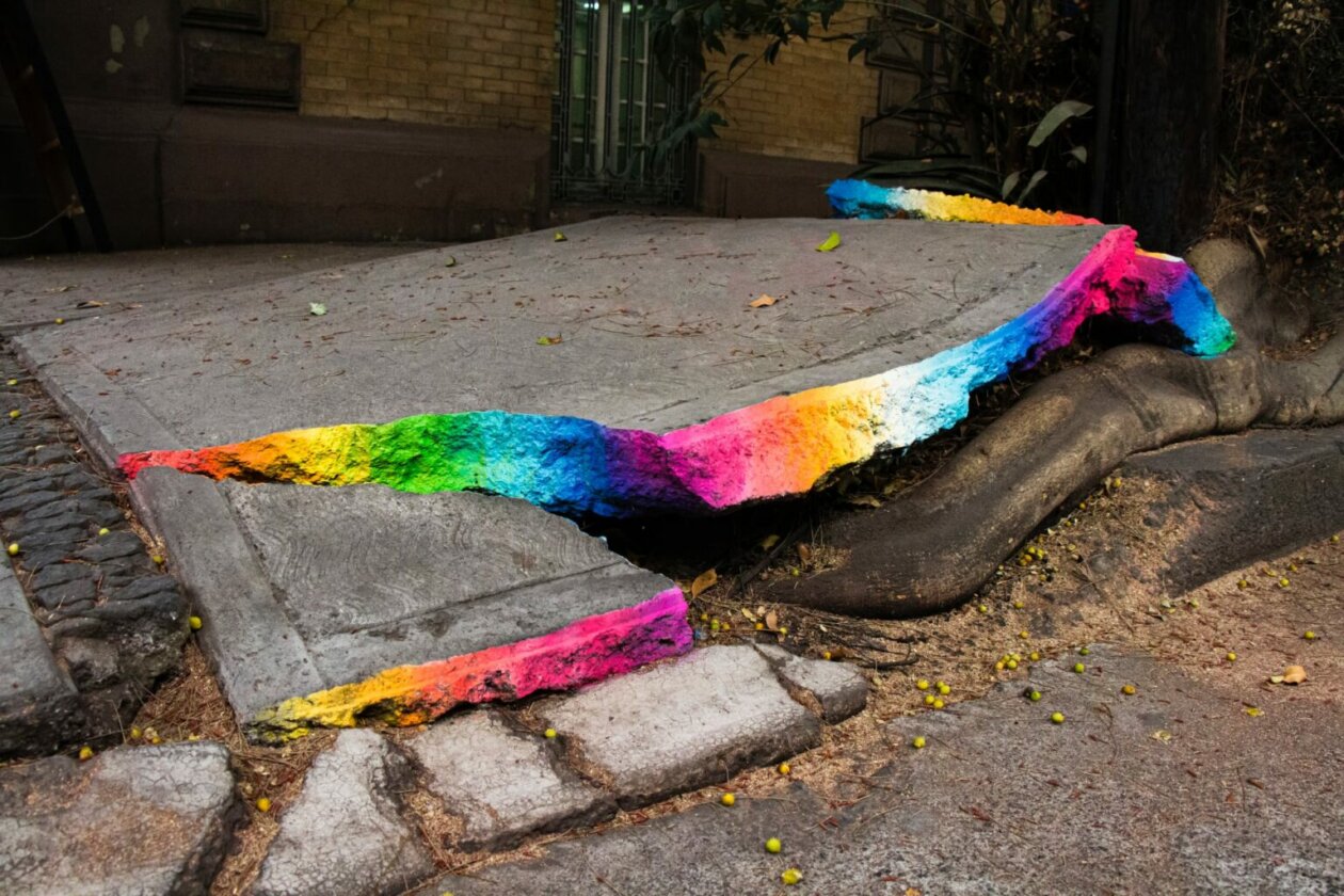 Vibrant Interventions Painted On Cracked Sidewalks By Xomatok (6)