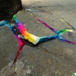 Vibrant Interventions Painted On Cracked Sidewalks By Xomatok (9)