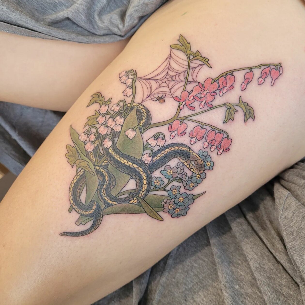 Illustrative Flora And Fauna Tattoos By Jamie 12
