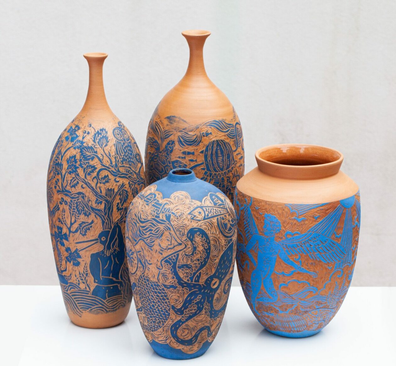 Illustred Ceramic Vessels And Tiles By Clara Holt 15