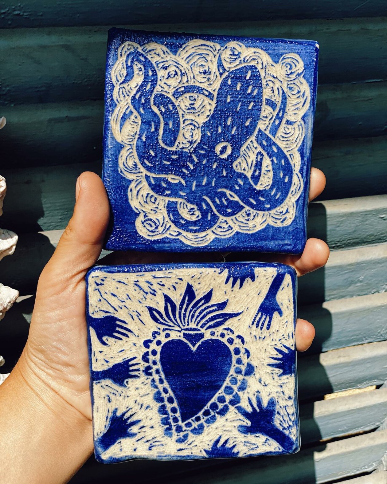 Illustred Ceramic Vessels And Tiles By Clara Holt 2