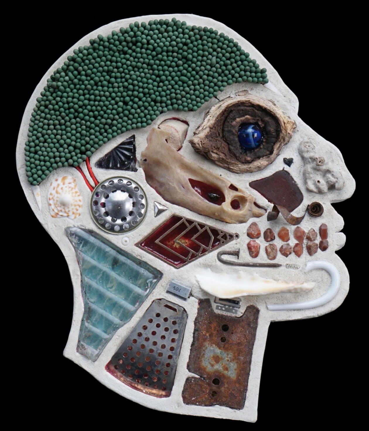 Assemblage Sculptures Of Anatomical Human Head Cross Sections By Edwige Massart And Xavier Wynn (13)
