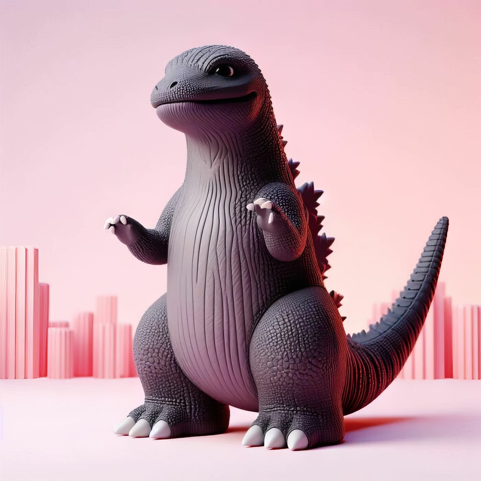 Godzilla - Popular Monsters In Their Cute Alternative Versions By Metal Panda