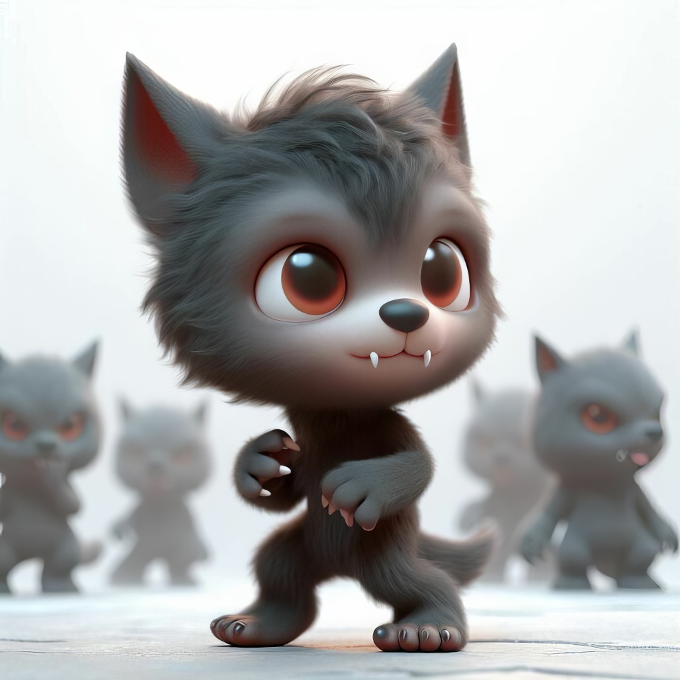 Werewolf - Popular Monsters In Their Cute Alternative Versions By Metal Panda