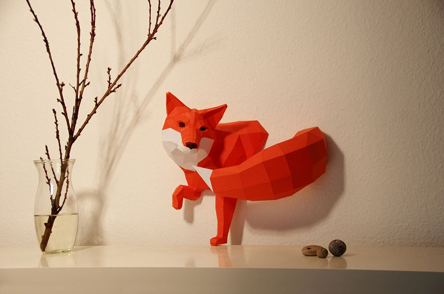 Geometric Animal Paper Sculptures By Wolfram Kampffmeyer (10)