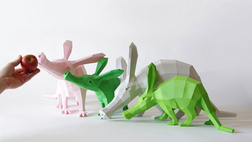 Geometric Animal Paper Sculptures By Wolfram Kampffmeyer (11)