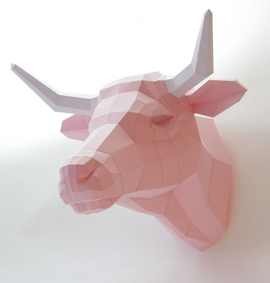 Geometric Animal Paper Sculptures By Wolfram Kampffmeyer (14)