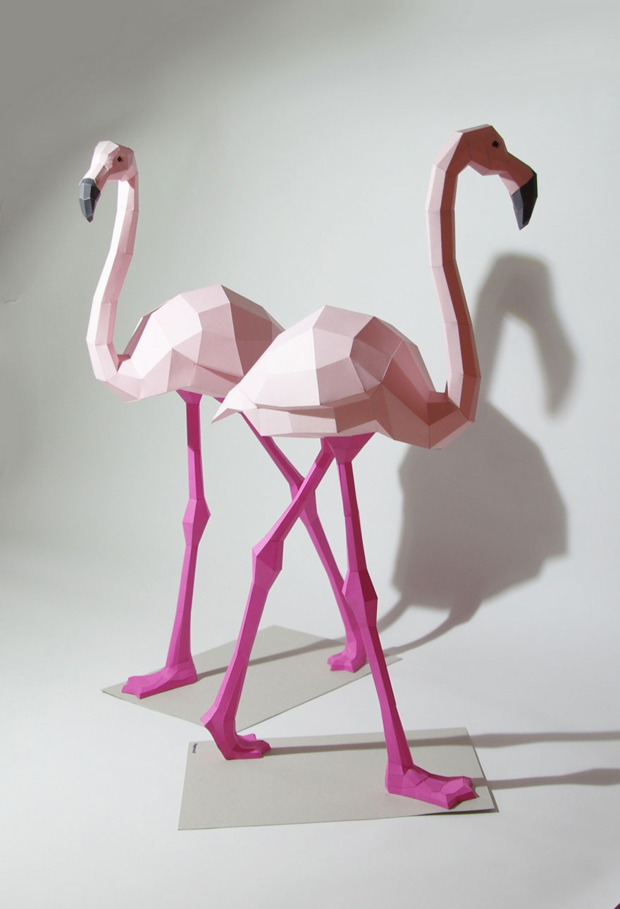 Geometric Animal Paper Sculptures By Wolfram Kampffmeyer (3)