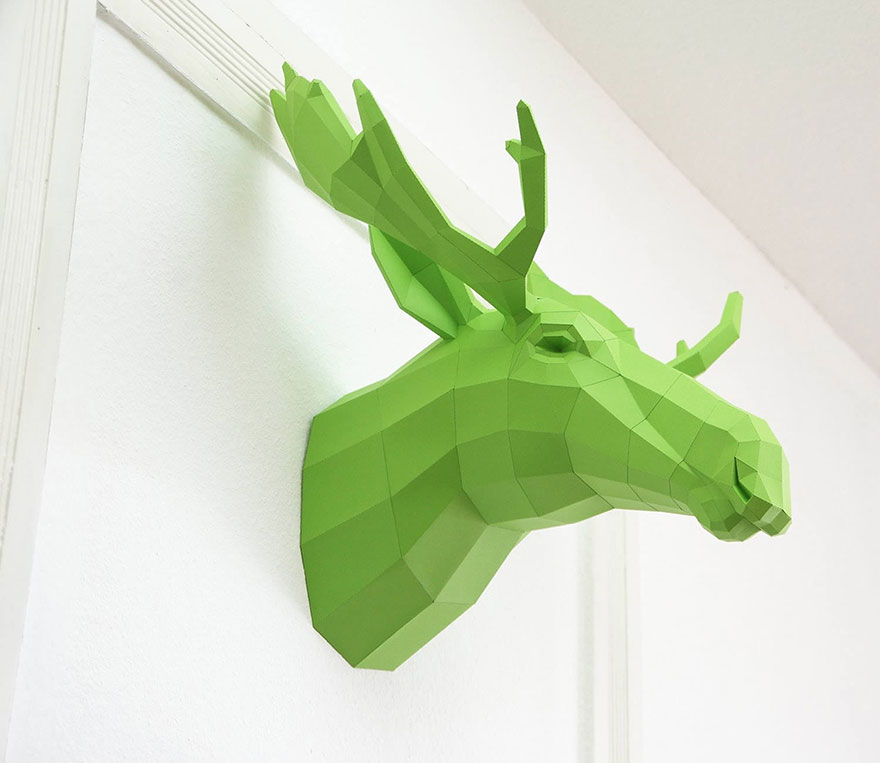 Geometric Animal Paper Sculptures By Wolfram Kampffmeyer (5)