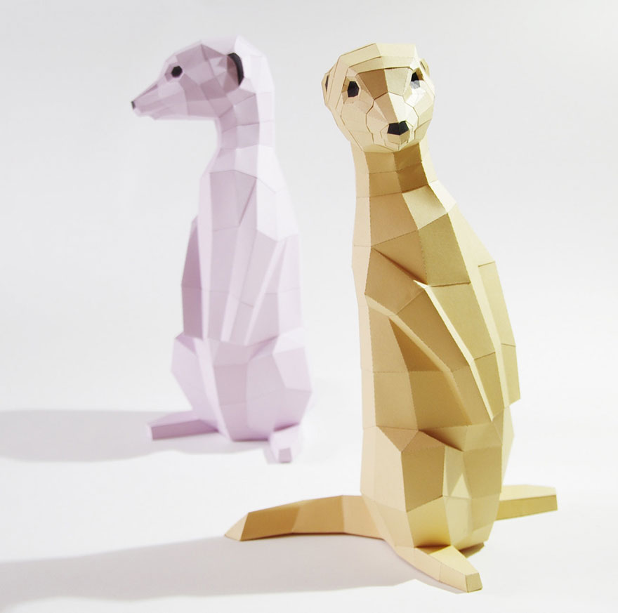 Geometric Animal Paper Sculptures By Wolfram Kampffmeyer (6)