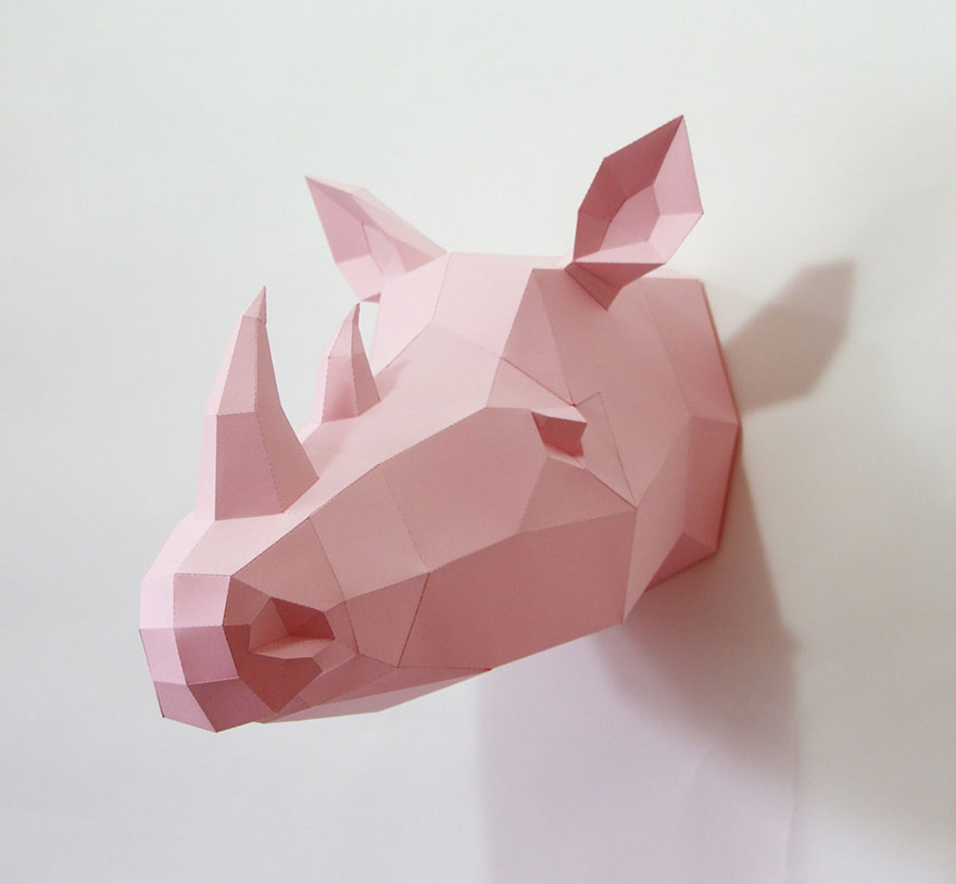 Geometric Animal Paper Sculptures By Wolfram Kampffmeyer (7)