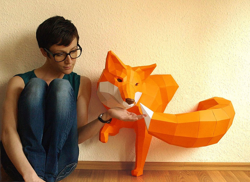 Geometric Animal Paper Sculptures By Wolfram Kampffmeyer (9)