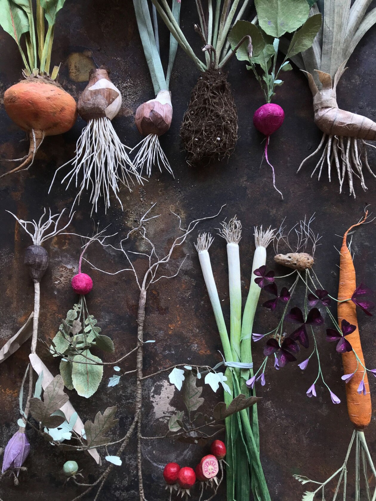 Splendid Lifelike Paper Sculptures Of Animals, Plants, Vegetables, And Mushrooms By ann Wood (17)