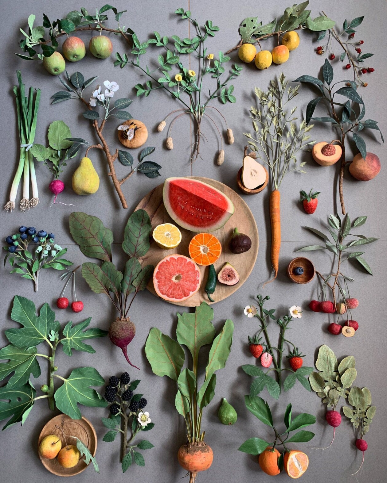 Splendid Lifelike Paper Sculptures Of Animals, Plants, Vegetables, And Mushrooms By ann Wood (9)