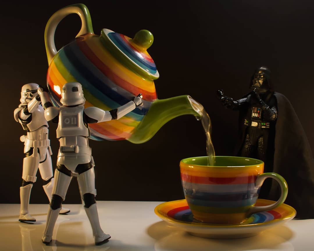 Action Shots Of Pop Culture Characters With Drinks By Andrea (7)