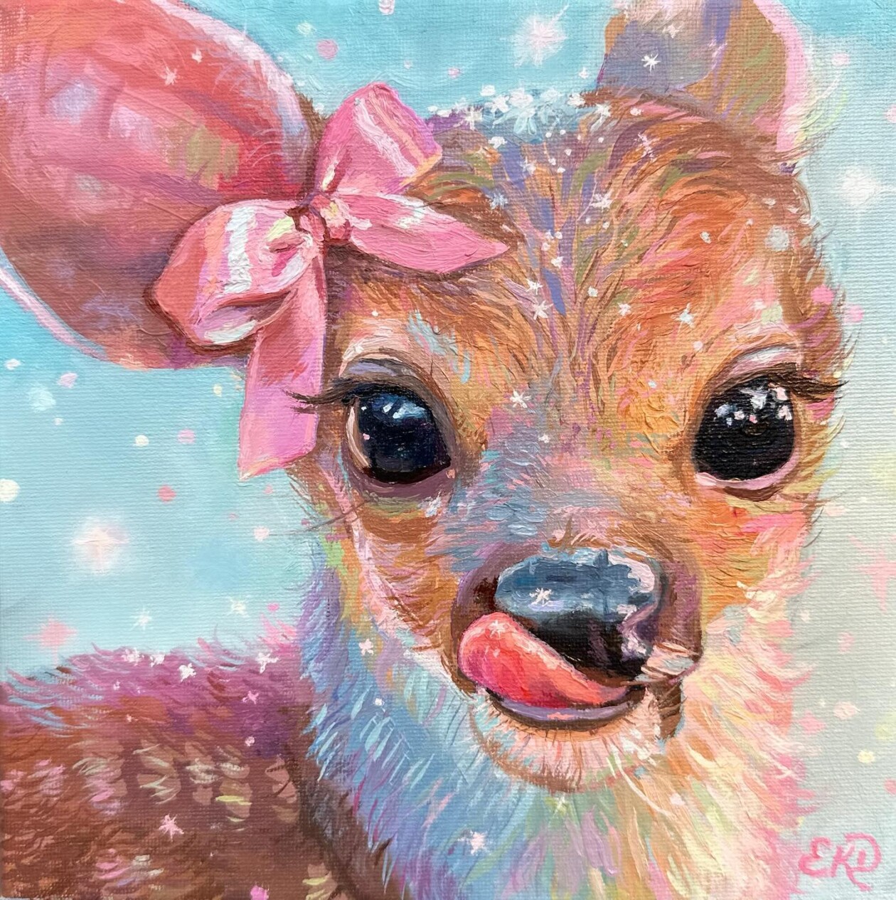 Cute And Lovely Oil And Acrylic Paintings Of Animals By Emily Dunlap (15)