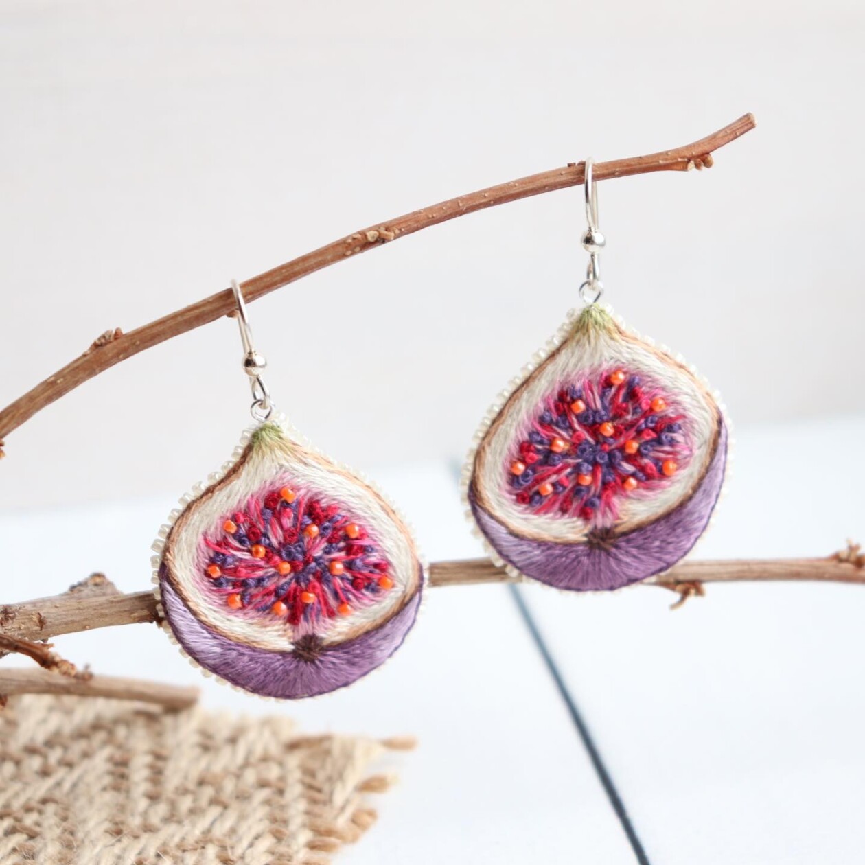 Eye Catching Handmade Embroidered Earrings By Vivaembr (10)