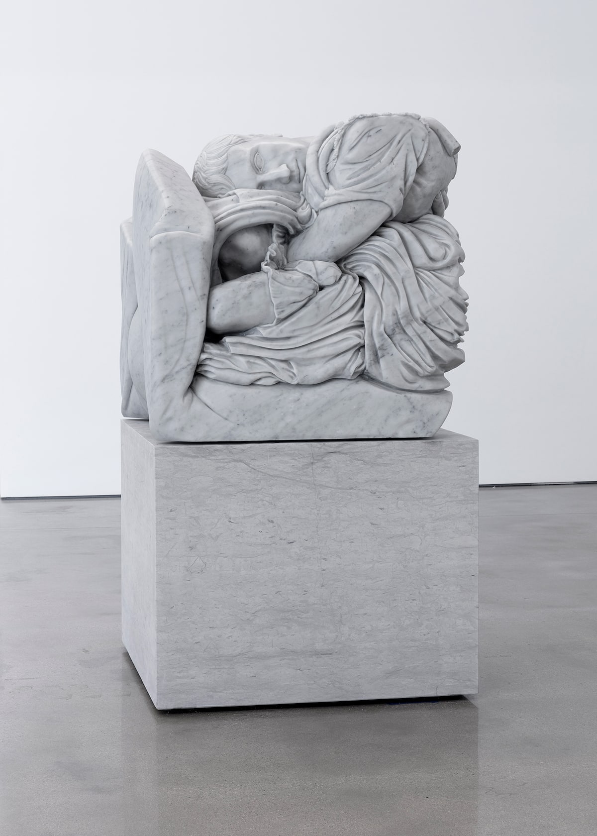 Artist Adam Parker Smith Compresses Classical Sculptures Into Small Marble Cubes (1)
