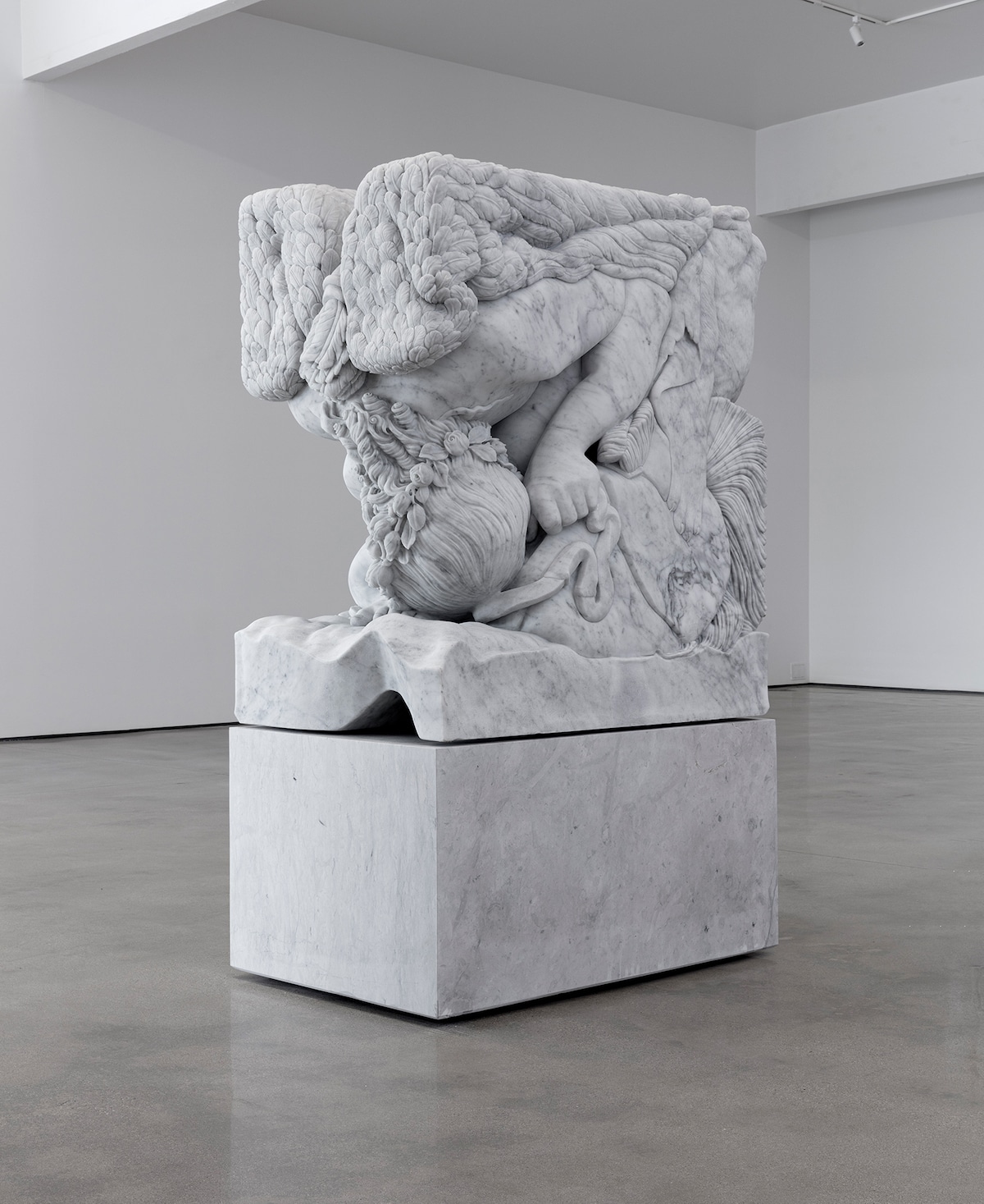 Artist Adam Parker Smith Compresses Classical Sculptures Into Small Marble Cubes (3)