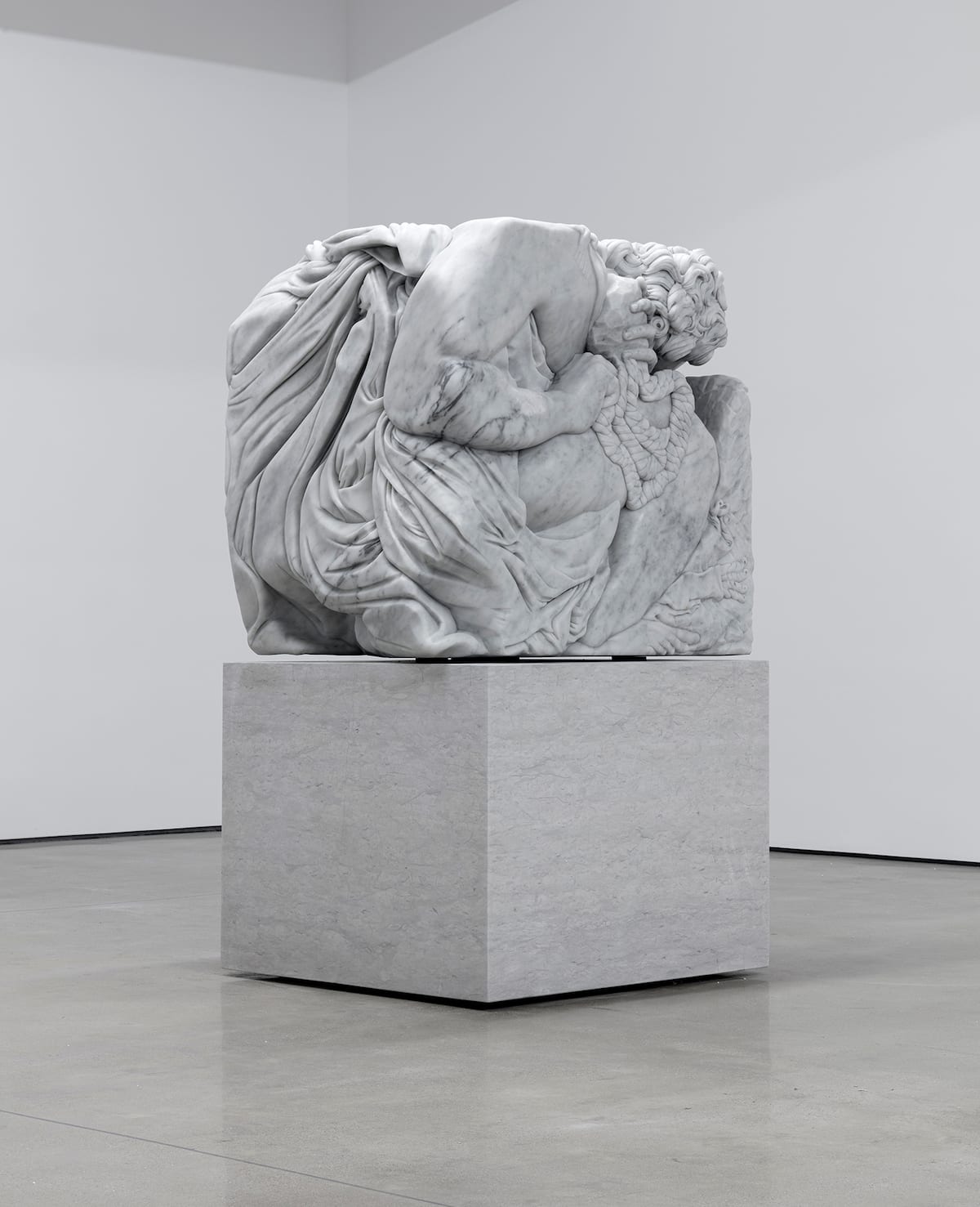 Artist Adam Parker Smith Compresses Classical Sculptures Into Small Marble Cubes (6)