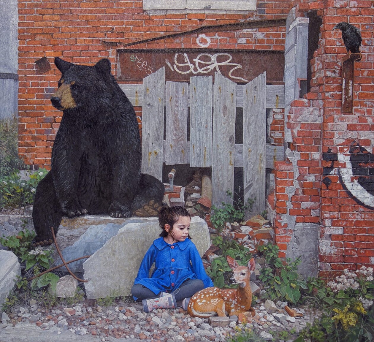 Children And Animals, Fascinating Hyper Realistic Paintings By Kevin Peterson (1)