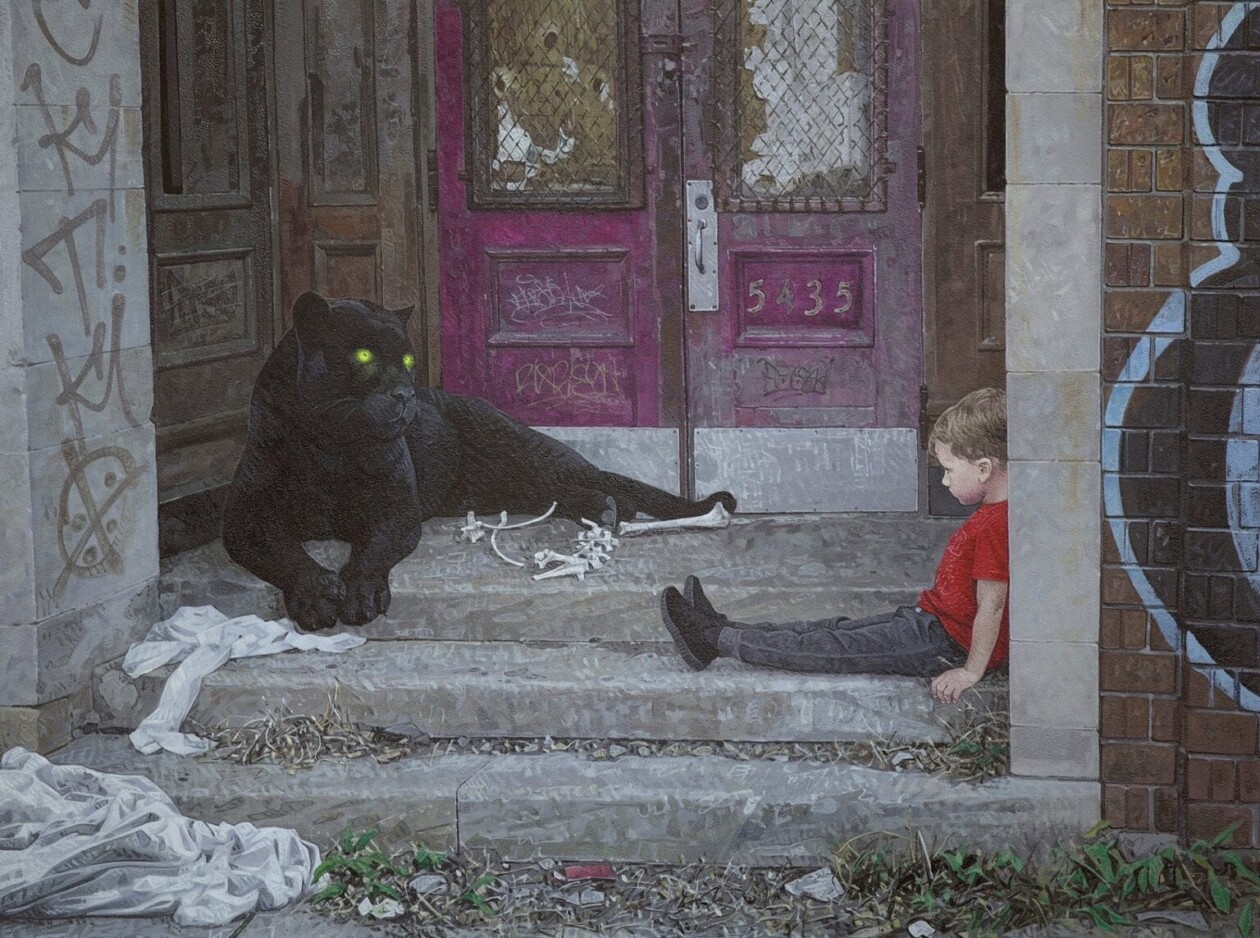 Children And Animals, Fascinating Hyper Realistic Paintings By Kevin Peterson (16)