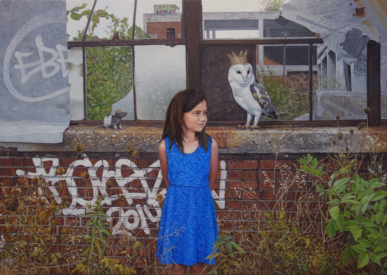 Children And Animals, Fascinating Hyper Realistic Paintings By Kevin Peterson (3)