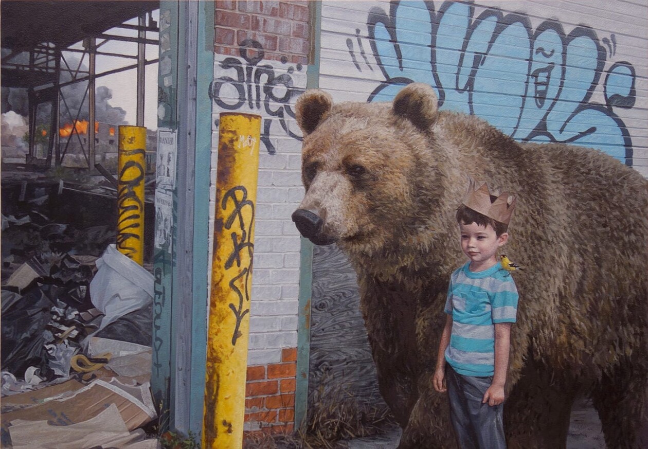 Children And Animals, Fascinating Hyper Realistic Paintings By Kevin Peterson (5)