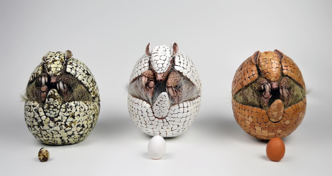 Fantastic Eggshell Sculptures Of Earth's Most Ancient Denizens By Sarah Lee (18)