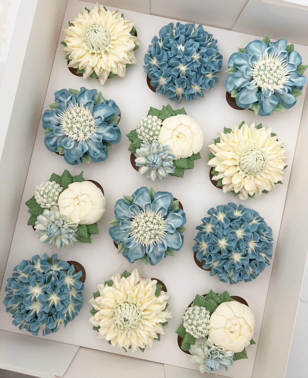 Gorgeous Cupcakes Decorated With Buttercream Flowers And Succulents By Kerry's Bouqcakes (6)