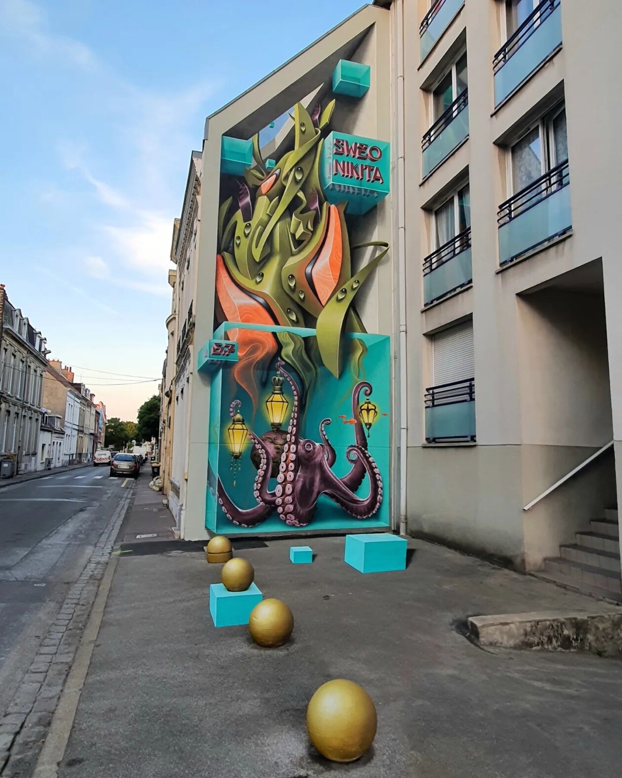 Impressive Graffiti With Optical Illusion By Sebastien Sweo And Nikita (1)
