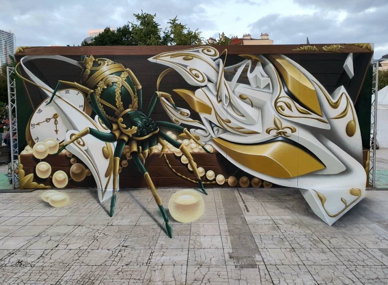 Impressive Graffiti With Optical Illusion By Sebastien Sweo And Nikita (3)