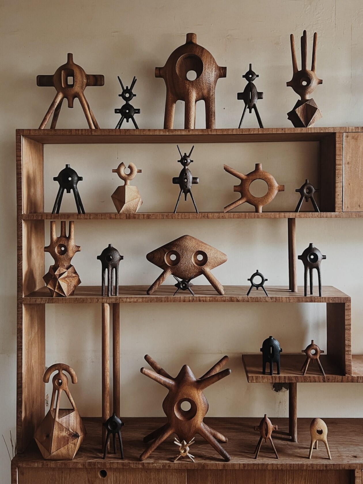 Intriguing Geometric Wood Sculptures By Aleph Geddis (3)