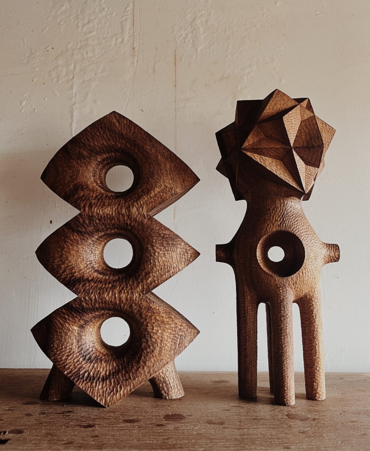 Intriguing Geometric Wood Sculptures By Aleph Geddis (9)