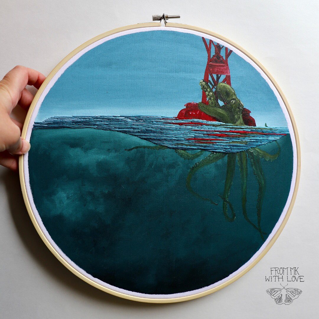 Painting And Embroidery Combined To Make Stunning Mixed Media Animal And Natural Landscape Artworks By Mk Metten (11)